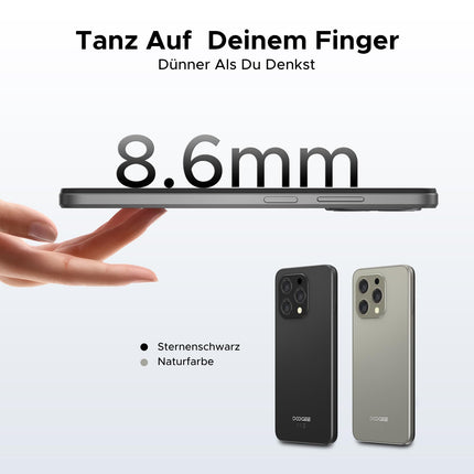 DOOGEE N55 Android 15 nutitelefon lukustamata 128 GB ROM + 16 GB RAM (2 TB TF) mobiiltelefon ilma lepinguta, kaheksatuumaline 90 Hz 6,56" HD+ nutitelefon odav 5150 mAh 13 MP + 8 MP, kahekordne 4G SIM-kaardita mobiiltelefon, näotuvastus/GPS/OTG