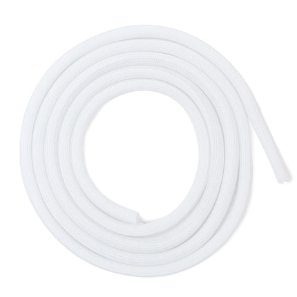 QWORK® 3-meetrine isesulguv kaablihülss, lõigatav kootud kaablikanal, valge kaablikaitse Ø 13–20 mm