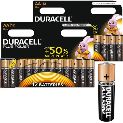 Duracell Plus MN1500 leelispatareid AA, 24 tk pakis