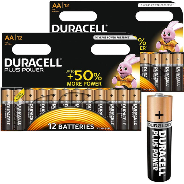 Duracell Plus MN1500 leelispatareid AA, 24 tk pakis