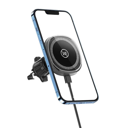 Wicked Chili 15W Car Mount with Charging Function, Compatible with MagSafe iPhone 16, 15, 14, 13, 12 (Pro, Max, Plus, Mini) Wireless Car Charger, Cell Phone Holder, Air Vent Car Mount