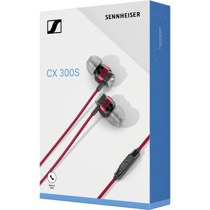 Sennheiser CX 300S In-Ear Headphones with One-Button Remote, Red