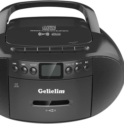 G Keni kaasaskantav CD- ja kassettmängija Boombox Combo, kassettmakk kaugjuhtimispuldiga, AM-FM-raadio, USB-taasesitus kõrvaklapipesaga, aku- või vooluvõrgust toide koduseks kasutamiseks