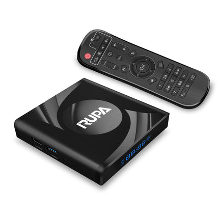RUPA Android TV Box 13.0, 2025 uusim Android Box RAM 2G ROM 16G WiFi6 Enternet 10/100M Bluetooth 5.0 USB3.0 toetab 3D HD 8K Cast Screen TV Box