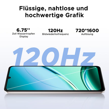 DOOGEE Note 59 Pro 5G nutitelefon lukustamata Android 15, 32 GB RAM + 256 GB ROM/2 TB TF, 6250 mAh aku, 120 Hz ekraan + 6,75-tolline HD, 16 MP tehisintellektiga kaamera, 4K video/NFC/kaks SIM-kaarti/Face ID/Widevine L1