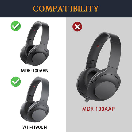 SOULWIT professionaalsed kõrvapadjakeste vahetus Sony WH-H900N (h.Ear on 2 Wireless) ja MDR 100ABN (h.Ear on Wireless) kõrvaklappidele - rohelised