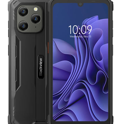 Blackview lepinguta õues kasutatav nutitelefon BV5300, ArcSoft® 13MP+5MP, 4GB+32GB (1TB laiendus), 3 kaardipesa, Android 12 DUAL SIM IP68 veekindel nutitelefon, 6.1'' HD+, 6580mAh aku, GPS must