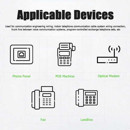 Ancable BT pistik RJ11 6P2C 5m BT telefon modemile RJ11 risttelefoni kaabel pikendusmodemile, faksile, sissehelistamisühendusele, Sky telefonile, lamekaabel, valge
