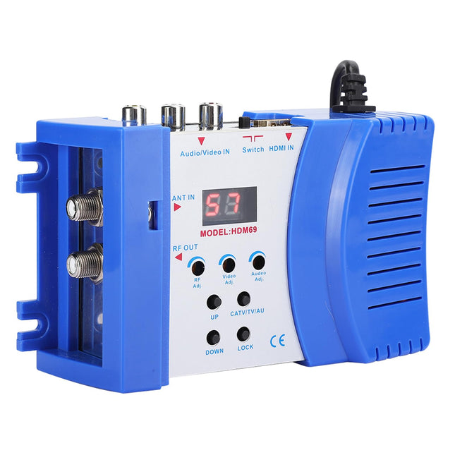 Amonida RF-modulaator HDMI-modulaator või video-TV-muundur FM UHF Pal/NTSC standard