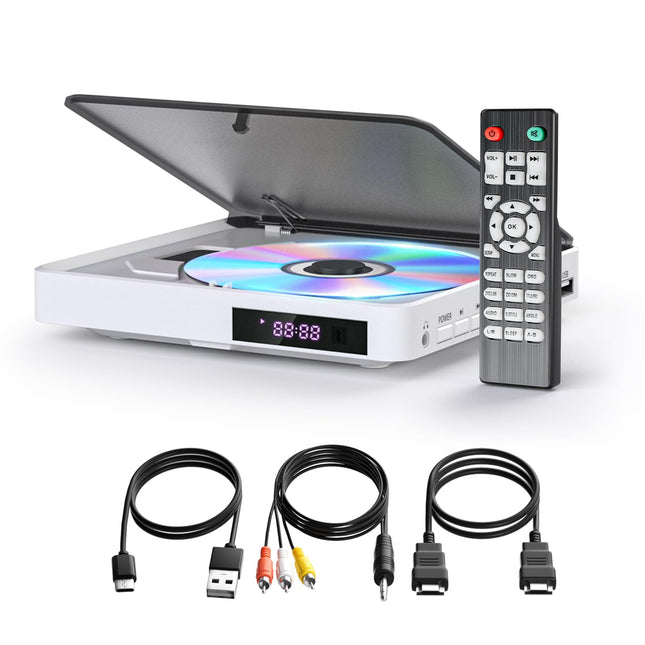 DVD-mängija Arafuna, DVD-mängija teleritele, millel on kõik regioonide vabad süsteemid, DVD/CD-mängija HDMI 1080P AV-väljundi, USB-sisendi, kaugjuhtimispuldi ja AV-kaabliga, integreeritud PAL/NTSC valge