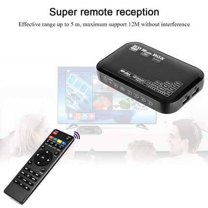 VBESTLIFE Full HD meediapleier, 16 keelega 1080P meediapleier, toetab USB MMC RMVB MP3 AVI MKV, 110–240 V (EL)