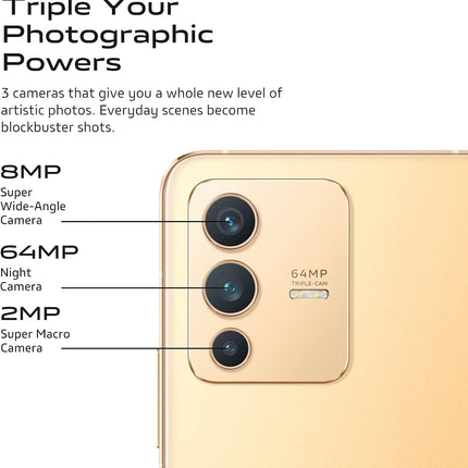 VIVO V23 5G smartphone, with 50 MP dual front camera, 12 GB RAM + 256 GB ROM, color-changing glass, dual-tone flash, 64 MP triple camera, black