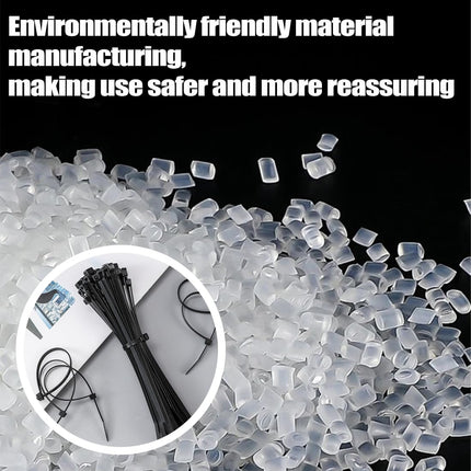 Cable Ties, Black, 100 Pack, 300 mm x 3.6 mm, 18 kg Tensile Strength, UV-Resistant, Nylon Plastic, Self-Locking, Large, Heavy-Duty, Cable Wrap for Tidy Wires, Home, Workshop