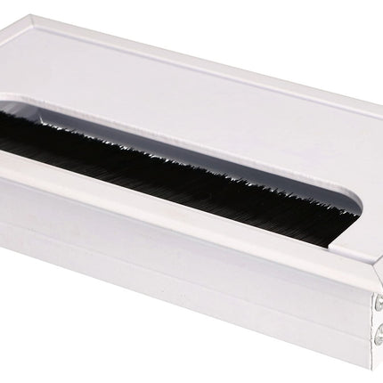KOTARBAU® alumiiniumist kaablisisend mööblile 160x80 mm Valge kaablikarp kaabliväljund Ruudukujuline anodeeritud