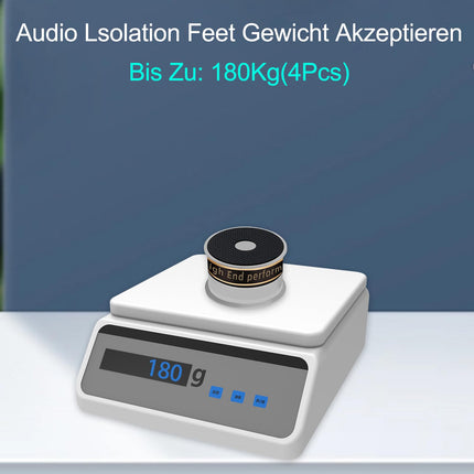 YuanYong 4 tk 39x24mm kõlari isolatsioonijalad HiFi kõlari naelad padjad isolatsioonijalad subwooferi naelad helivõimendi jalad tipptasemel kõlaritele CD/DVD-mängija läbimõõt (hõbedane)