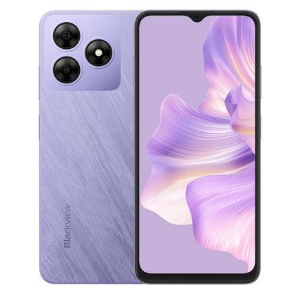Blackview Wave 8C 4G nutitelefon ilma lepinguta, 6,56'' HD+, kaheksatuumaline 6GB+64GB (2TB väline SD), 13MP+8MP kaamera, 3 kaardipesa, Android 14 kahe SIM-kaardiga mobiiltelefon, Smart-K Box kõlar, GPS, lilla