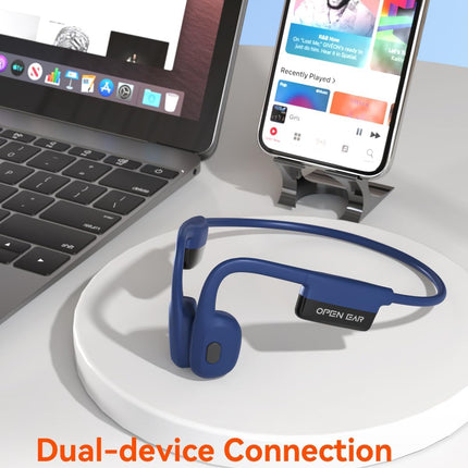 SANOTO luujuhtivusega kõrvaklapid, avatud kõrvaklapid Bluetooth 5.3, 8 tundi aku tööiga, luujuhtivusega kõrvaklapid kahe mikrofoniga, IPX6 veekindlad spordikõrvaklapid, jalgrattasõiduks ja sörkjooksuks