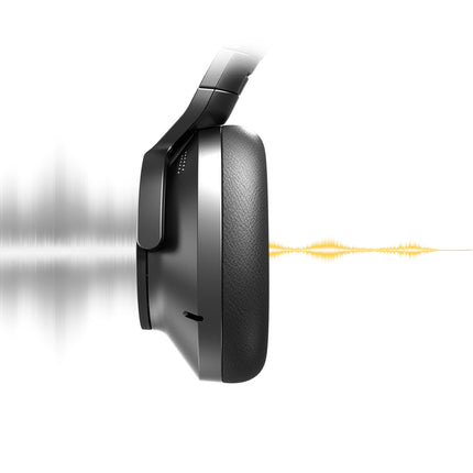 Technics EAH-A800E-K Bluetooth headphones, over-ear with noise cancelling and microphone, ergonomic design, easy connection, black