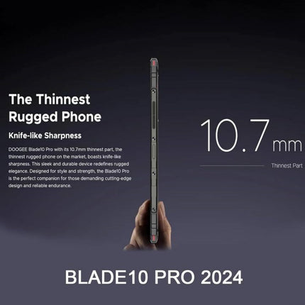 DOOGEE Blade 10 Pro [2025] Outdoor Handy 256GB(2TB)+16GB Outdoor Smartphone Ohne Vertrag Android 14, 6.56″ HD IPS 50MP Kamera Baustellenhandy, 3 Card Slot /5150mAh /IP68/69K /NFC/GPS/Face ID/OTG