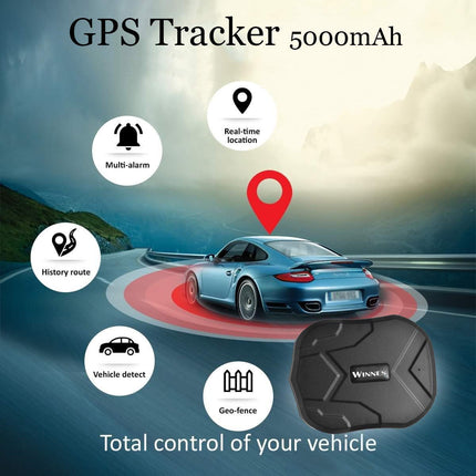 GPS-jälgija, 5000mAh GPS-jälgimine sõidukitele Veekindel reaalajas auto GPS-jälgija Tugeva magnetiga jälgimisseade mootorratta ja veoauto vargusvastasele alarmsüsteemile TK905