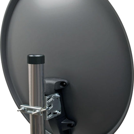 SCHWAIGER satelliitantenn 55 cm terasest SAT-antenn peegliga nihkega antenn LNB tugivarrega kaablijuhikuga mastikinnitusega ilmastikukindel vastupidav televiisor HD Astra Hotbird Eutelsat Türksat