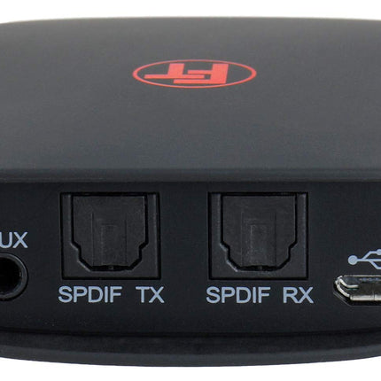 FeinTech Bluetooth 5.0 Audio Transmitter Receiver aptX HD Low Latency Toslink SPDIF, black