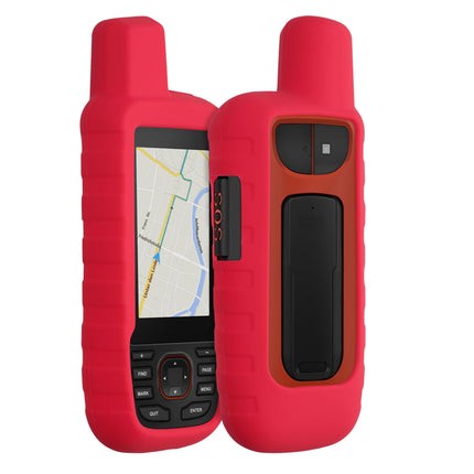 kwmobile ümbris, mis ühildub Garmin GPSMAP 66i / GPSMAP 67i-ga - punane kaitseümbris GPS-käsiseadmele