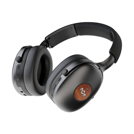House of Marley Positive Vibration XL ANC kõrvapealsed mürasummutavad kõrvaklapid, juhtmevabad Bluetooth-kõrvaklapid - jätkusuutlikest materjalidest Bluetooth-kõrvaklapid, 35 tundi taasesitust, mikrofon, ANC-kõrvaklapid, mustad