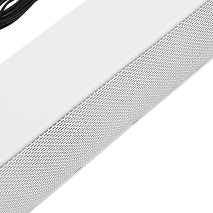 Kaasaskantav heliriba, stereoheliriba USB-kaabli ja muusikapleieriga, bassiruumilise heli kast 3,5 mm audiopesaga arvuti, mobiiltelefonide, lauaarvuti, sülearvuti, teleri, tahvelarvuti MP3, MP4 jaoks (valge)