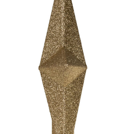 Clever Creations - Jõulupuu kaunistus - Sädelev täht - Pidulik jõulukaunistus - Purunemiskindel plastik - Igas Suuruses Jõulupuudele - Kuldne - 20.3 cm