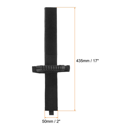 sourcing map Extension Cord Holder Organizer Storage Straps 435 mm Heavy Duty Garage Carrying Straps with Handle for Power Cords, Cables, Hoses, Ropes, Black, 2 Pack