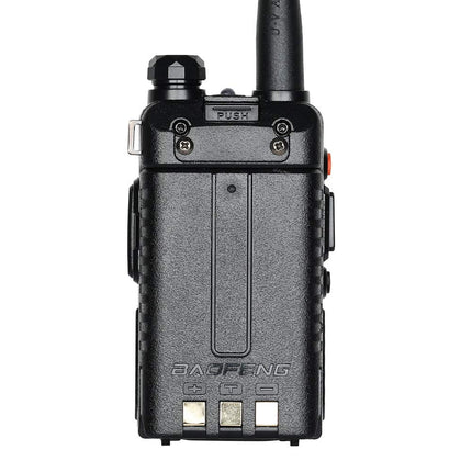 BAOFENG BF UV-5RE täiustatud versioon 5-vatine kahe sagedusalaga kahesuunaline raadiosaatja (144MHz-146MHz VHF ja 430MHz-440MHz UHF) sisaldab täiskomplekti, must (must)
