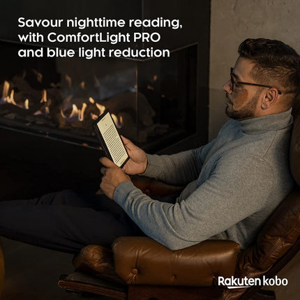 Kobo Sage | eReader | Anti-glare 8-inch HD touchscreen | Waterproof | Adjustable brightness and color temperature | Blue light reduction | Bluetooth | Wi-Fi | 32GB storage | Carta E Ink technology