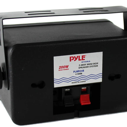 PYLE AUDIO veekindlad kõlarid, 3,5-tollised, 200-vatised, 3-suunalised ilmastikukindlad minikastid, mustad, PLMR24B