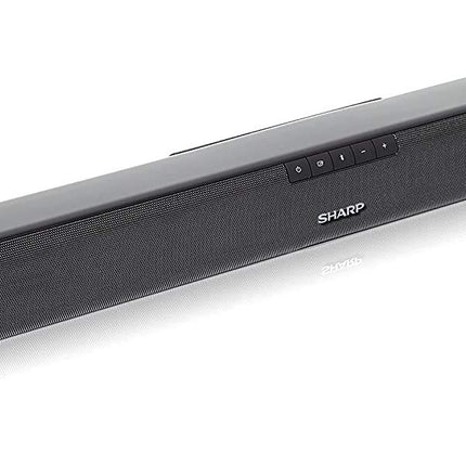 SHARP HTSB110 2.0 heliriba 90W (USB, Bluetooth, HDMI, optiline, AUX-sisend (3,5 mm), laius: 80 cm), õhuke disain, must