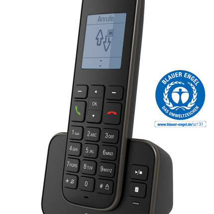 Telekom Sinus A 207 must DECT lauatelefon automaatvastajaga