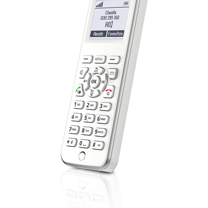 FRITZ!Fon M2 DECT mugavustelefon (FRITZ Boxi mustvalge ekraaniga, HD-telefonitehnoloogiaga) saksa versioon