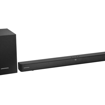 GRUNDIG 2.1 Dolby Digital Soundbar DSB 995, õhuke disain, 2.1 Dolby Digital, 220 W väljundvõimsus, traadita ühendus, Bluetooth 5.3, HDMI (CEC ARC), USB, optiline ja Aux sisend, must