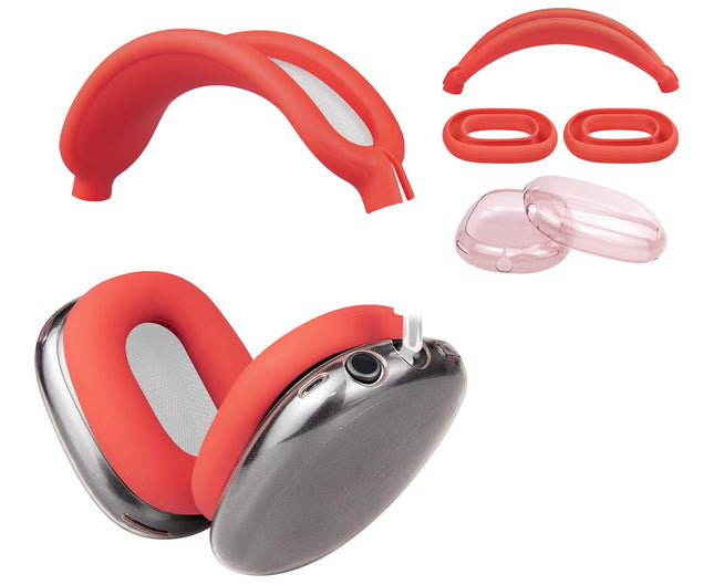 SOULWIT silikoonist kõrvapadjad, kaitsekatted + TPU kaitseümbris + peavõru kate Apple AirPods Max kõrvaklappidele, Apple AirPods Max tarvikud