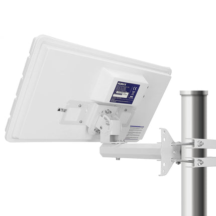 HUMAX Flat H39D4 SAT lameantenn, lame satelliitantenn 4 kasutajale, neljakordse LNB-ga - lame SAT-antenn koos seina- või mastiklambriga, võrreldav 60 cm SAT-antenniga, valge