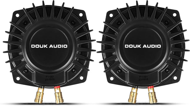 Douk Audio BS-1 paar kõrgjõudlusega taktiilseid bassi raputajaid, heli ergutajaid, haptilisi muundureid, madalsageduslikke helimuundureid 50-vatise võimsusega kodukino ja mängude jaoks