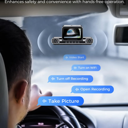 AZDOME 4 Channel 4K Dashcam Car 360 Degree with 128GB eMMC, 2.5K+3 * 1080P Dashcam, 5G WiFi, Voice Control Dashcam Car Front Rear, IR Night Vision, Parking Mode, Drowsy Driving Reminder (M660)