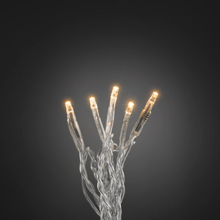 Konstsmide 6354-823 Micro LED light chain / for indoor use (IP20) / VDE tested / 24V internal transformer / 100 amber diodes / transparent cable