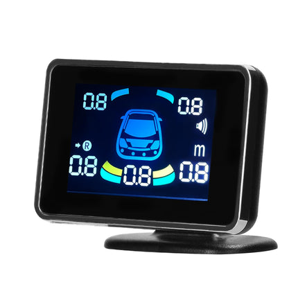 Shkalacar parkimisandur, eesmine ja tagumine tagurdamisabi 8 parkimisanduriga, kauguse tuvastamine, LCD-kauguse näidik, toetab akustilist hoiatust/summutit/vaigistust, parkimisandur 12V sõidukitele, valge