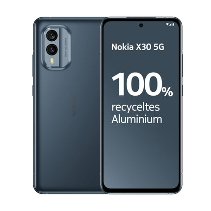Nokia X30 5G 6,43-tolline nutitelefon AMOLED PureDisplay'ga, FHD+, 6/128 GB, Gorilla Glass Victus klaasiga, 3-aastase garantiiga, 50 MP PureView OIS-kaameraga, ülikiire 33W laadimisega - sinine 6 GB/128 GB