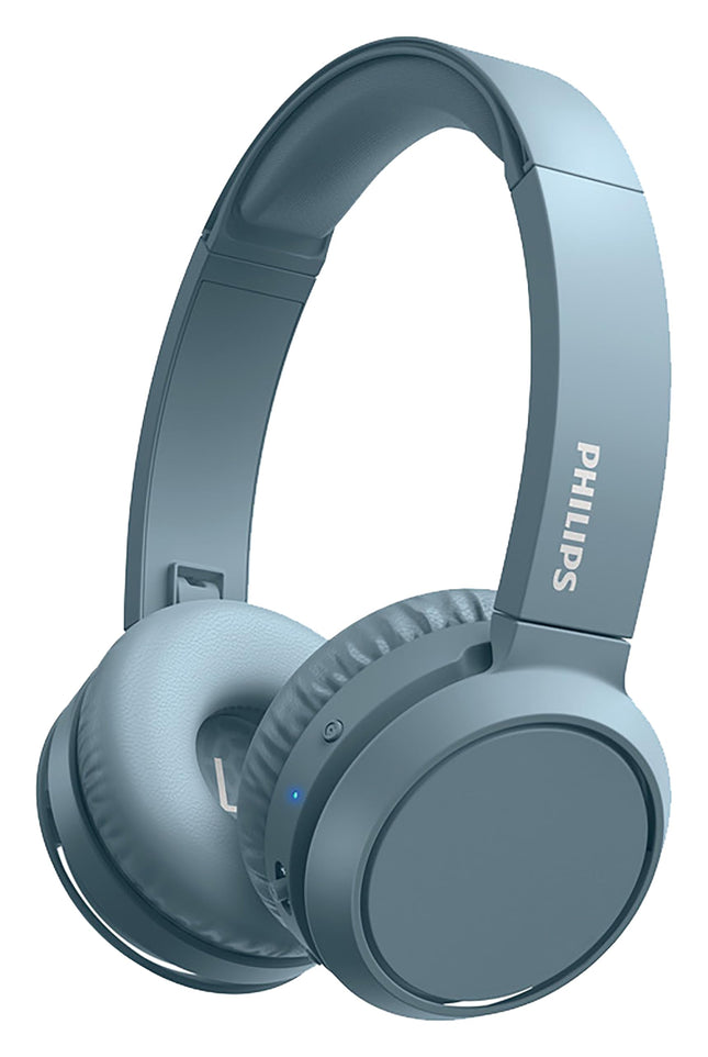 PHILIPS Audio TAH4205BL/00 kõrvaklapid bassivõimendi nupuga (Bluetooth, 29 tundi mänguaega, kiirlaadimine, mürasummutus, kokkupandav), sinine,