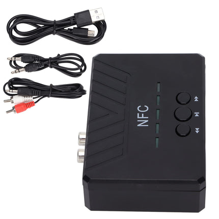 Wireless Audio Receiver, NFC Bluetooth 5.0 Receiver AUX Wireless Audio Adapter, for Music Streaming Sound System Work, Compatible with TV Computers, Mobile Phones, Stereo Systems, Power Amplifiers