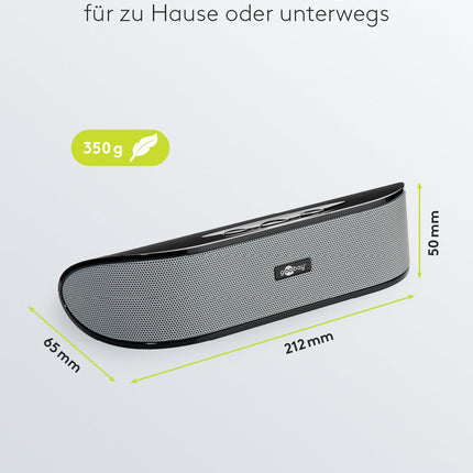Goobay 95041 stereokõlar 6W teleri, arvuti, mobiiltelefoni, Maci ja sülearvuti jaoks USB-heliriba 2x 3W, helisüsteem digitaalse võimendi ja subwoofermembraaniga, must