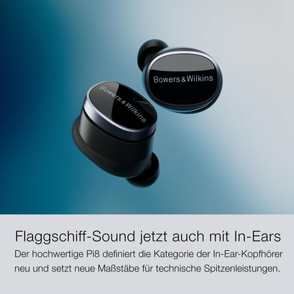 Bowers &amp; Wilkins Pi8 True Wilkins kõrvaklapid aktiivse mürasummutuse, Bluetoothi, AptX-i ja juhtmevaba laadimisümbrisega – jaderohelised