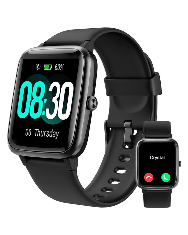 GRV Smartwatch for women men with phone function, fitness watch with heart rate monitor SpO2 sleep monitor pedometer IP68 waterproof, multi-sport modes smart watch fitness tracker for iOS Android mobile phone